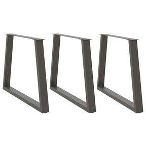 Vidaxl eettafelpoten 3 st v-vormig 90x(72-73,3) cm staal antraciet