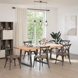 Vidaxl eettafelpoten 3 st v-vormig 90x(72-73,3) cm staal antraciet