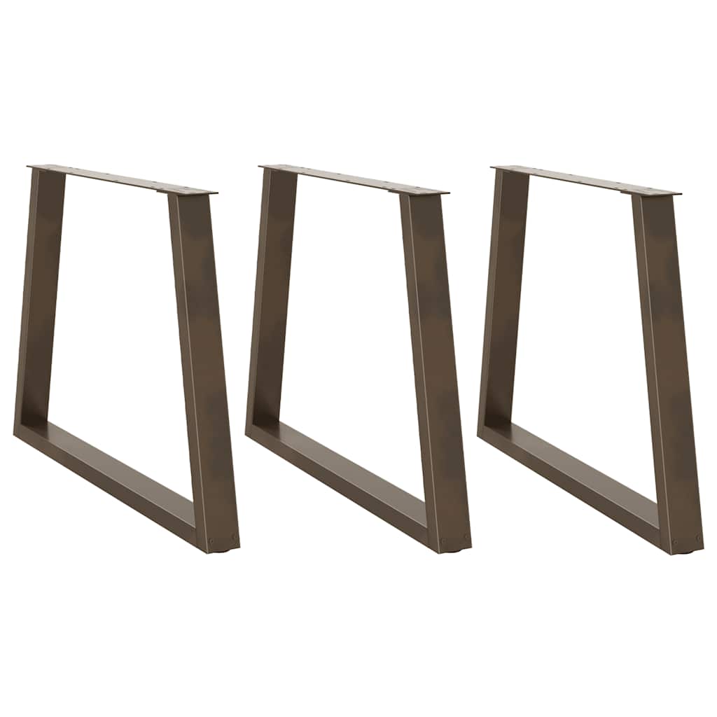 Vidaxl eettafelpoten 3 st v-vormig 90x(72-73,3) cm staal naturel