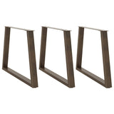 Vidaxl eettafelpoten 3 st v-vormig 90x(72-73,3) cm staal naturel