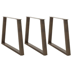 Vidaxl eettafelpoten 3 st v-vormig 90x(72-73,3) cm staal naturel
