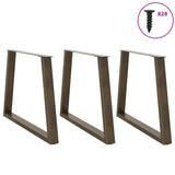 Vidaxl eettafelpoten 3 st v-vormig 90x(72-73,3) cm staal naturel