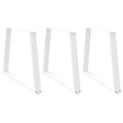 Vidaxl eettafelpoten 3 st v-vormig 100x(72-73,3) cm staal wit