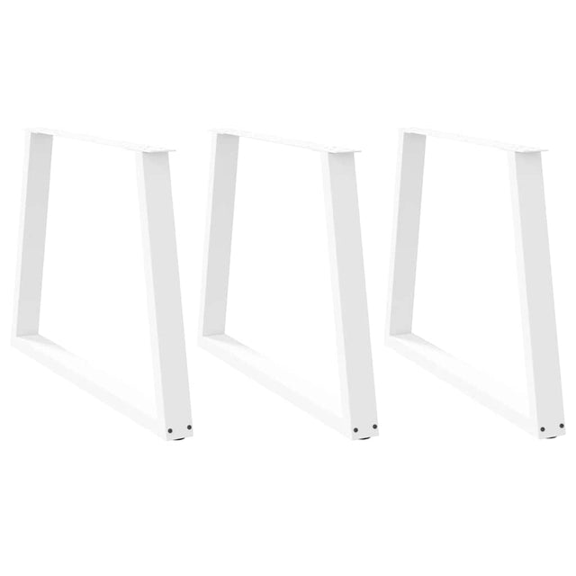 Vidaxl eettafelpoten 3 st v-vormig 100x(72-73,3) cm staal wit