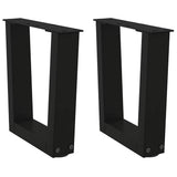 Vidaxl salontafelpoten 2 st v-vormig 30x(30-31,3) cm staal zwart