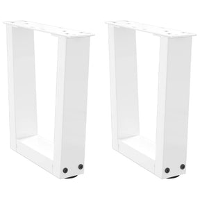 Vidaxl salontafelpoten 2 st v-vormig 30x(30-31,3) cm staal wit