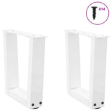 Vidaxl salontafelpoten 2 st v-vormig 30x(30-31,3) cm staal wit