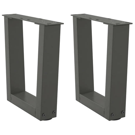Vidaxl salontafelpoten 2 st v-vormig 30x(30-31,3) cm staal antraciet