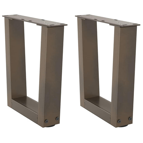 Vidaxl salontafelpoten 2 st v-vormig 30x(30-31,3) cm staal naturel