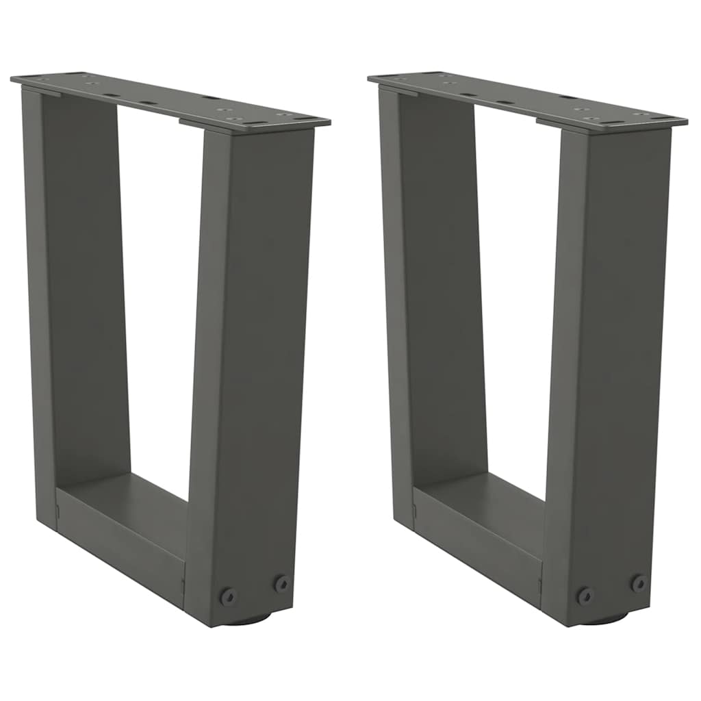 Vidaxl salontafelpoten 2 st v-vormig 40x(30-31,3) cm staal antraciet