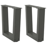 Vidaxl salontafelpoten 2 st v-vormig 40x(30-31,3) cm staal antraciet