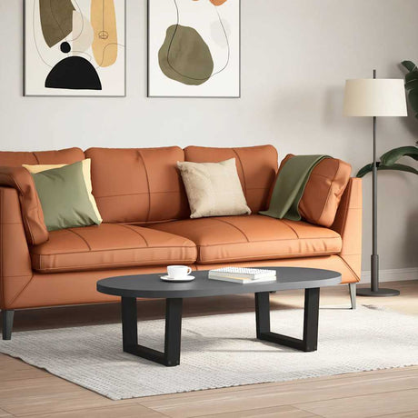 Vidaxl salontafelpoten 2 st v-vormig 50x(30-31,3) cm staal zwart