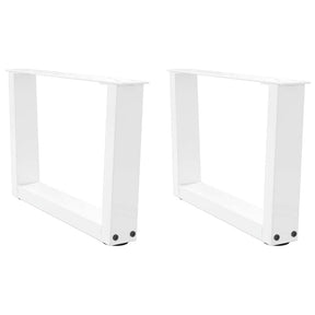 Vidaxl salontafelpoten 2 st v-vormig 50x(30-31,3) cm staal wit