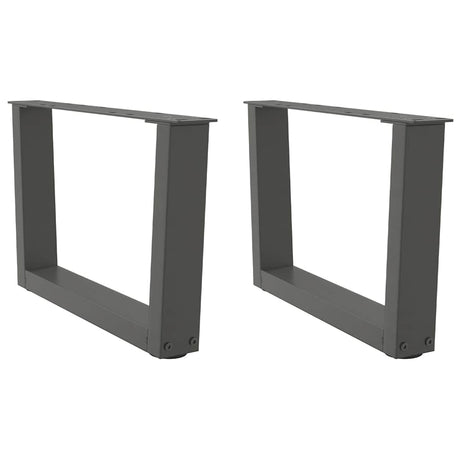 Vidaxl salontafelpoten 2 st v-vormig 50x(30-31,3) cm staal antraciet
