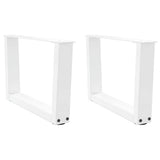 Vidaxl salontafelpoten 2 st v-vormig 60x(30-31,3) cm staal wit