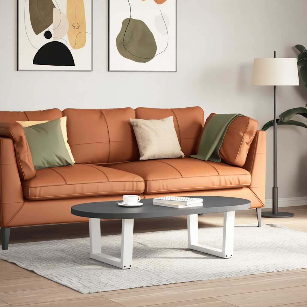 Vidaxl salontafelpoten 2 st v-vormig 60x(30-31,3) cm staal wit