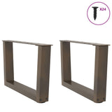 Vidaxl salontafelpoten 2 st v-vormig 60x(30-31,3) cm staal naturel