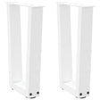 Vidaxl salontafelpoten 2 st v-vormig 28x(42-43,3) cm staal wit