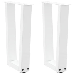 Vidaxl salontafelpoten 2 st v-vormig 28x(42-43,3) cm staal wit