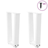 Vidaxl salontafelpoten 2 st v-vormig 28x(42-43,3) cm staal wit