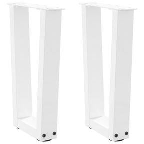 Vidaxl salontafelpoten 2 st v-vormig 38x(42-43,3) cm staal wit