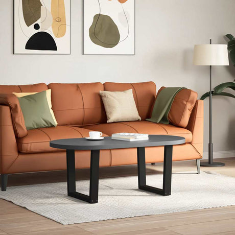 Vidaxl salontafelpoten 2 st v-vormig 50x(42-43,3) cm staal zwart