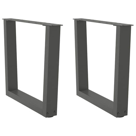 Vidaxl salontafelpoten 2 st v-vormig 50x(42-43,3) cm staal antraciet