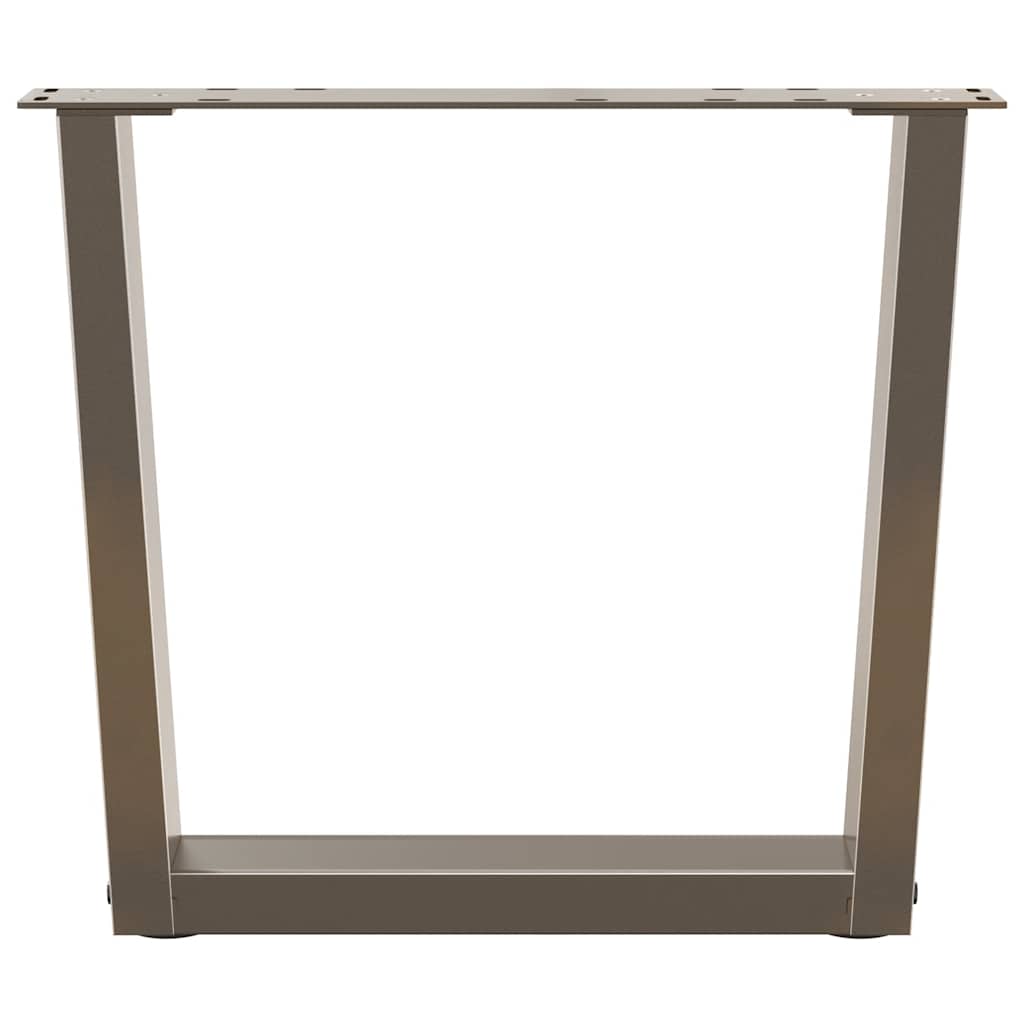 Vidaxl salontafelpoten 2 st v-vormig 50x(42-43,3) cm staal naturel