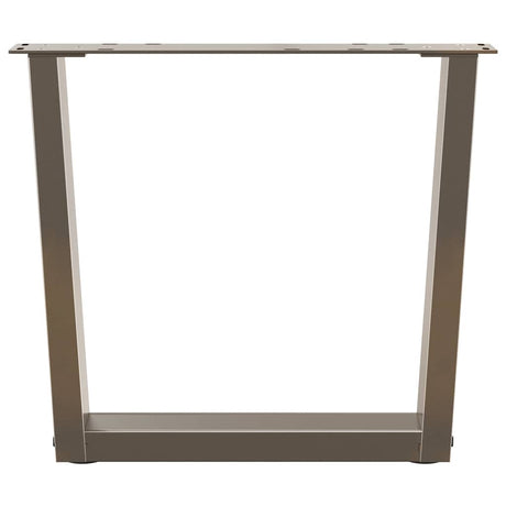 Vidaxl salontafelpoten 2 st v-vormig 50x(42-43,3) cm staal naturel
