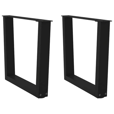 Vidaxl salontafelpoten 2 st v-vormig 60x(42-43,3) cm staal zwart