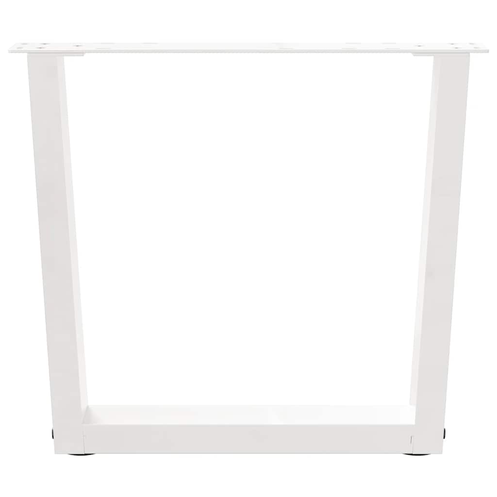Vidaxl salontafelpoten 2 st v-vormig 60x(42-43,3) cm staal wit