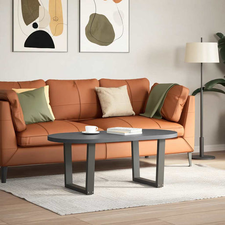 Vidaxl salontafelpoten 2 st v-vormig 60x(42-43,3) cm staal antraciet