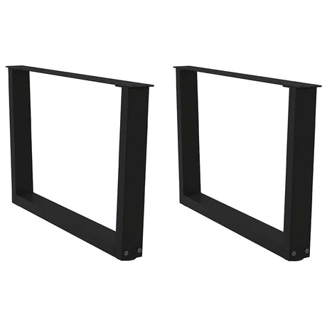 Vidaxl salontafelpoten 2 st v-vormig 70x(42-43,3) cm staal zwart
