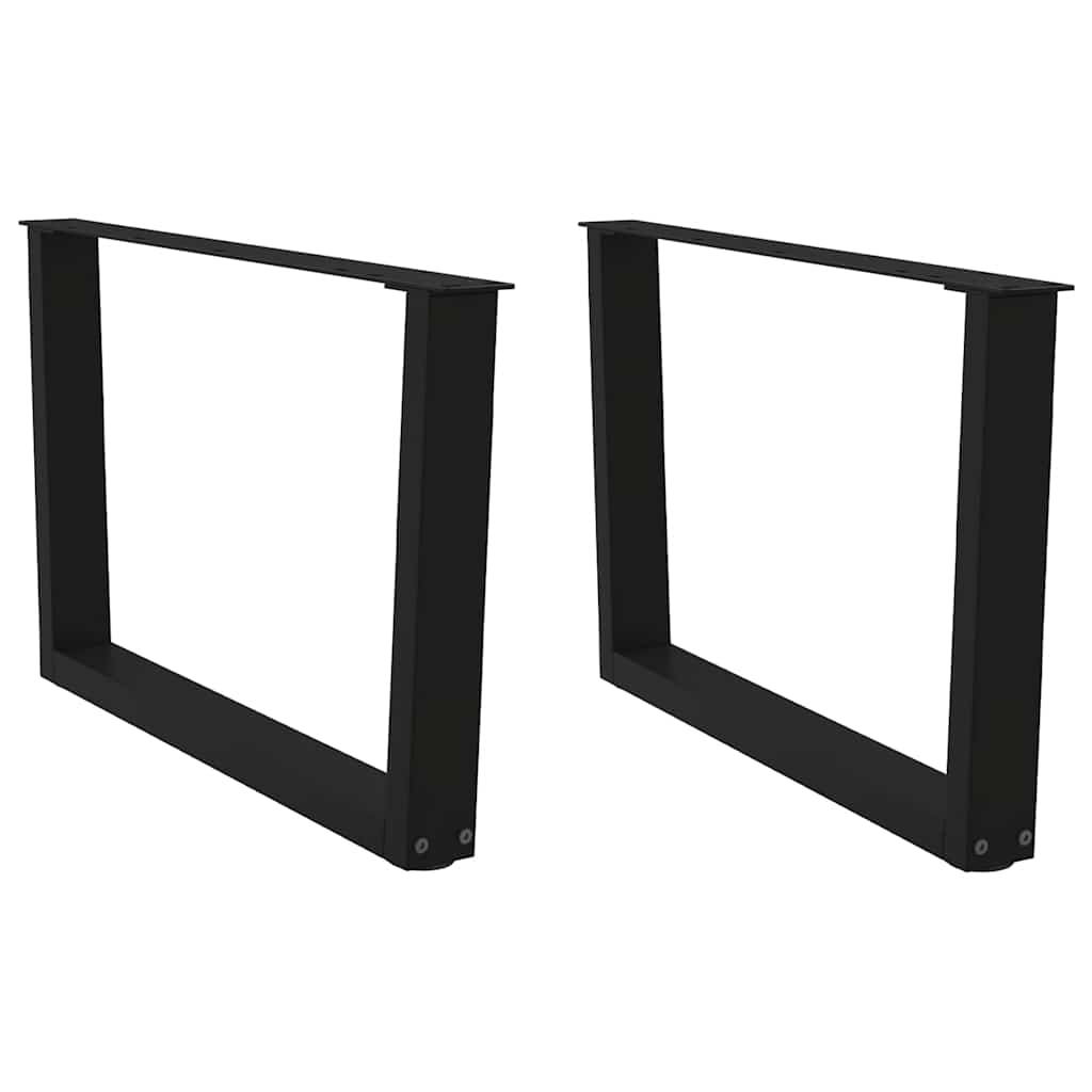 Vidaxl salontafelpoten 2 st v-vormig 70x(42-43,3) cm staal zwart