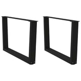 Vidaxl salontafelpoten 2 st v-vormig 70x(42-43,3) cm staal zwart