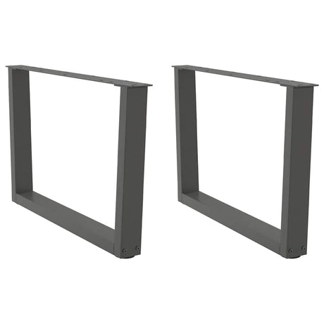 Vidaxl salontafelpoten 2 st v-vormig 70x(42-43,3) cm staal antraciet