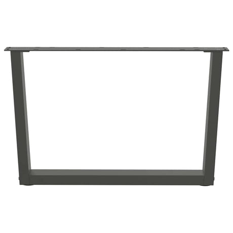 Vidaxl salontafelpoten 2 st v-vormig 70x(42-43,3) cm staal antraciet
