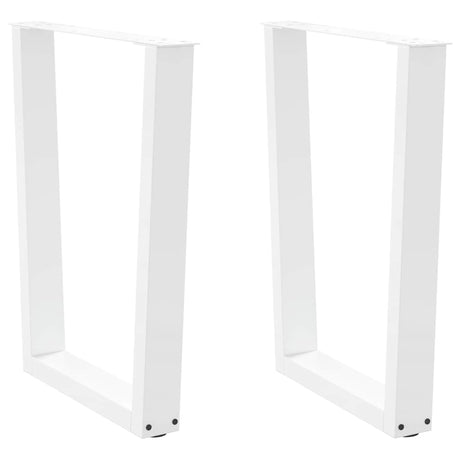 Vidaxl eettafelpoten 2 st v-vormig 60x(72-73,3) cm staal wit