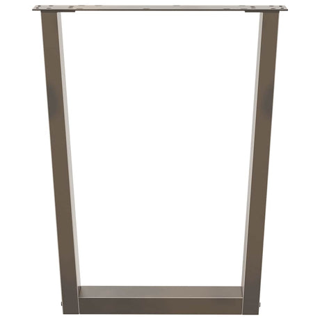 Vidaxl eettafelpoten 2 st v-vormig 60x(72-73,3) cm staal naturel