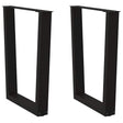 Vidaxl eettafelpoten 2 st v-vormig 70x(72-73,3) cm staal zwart
