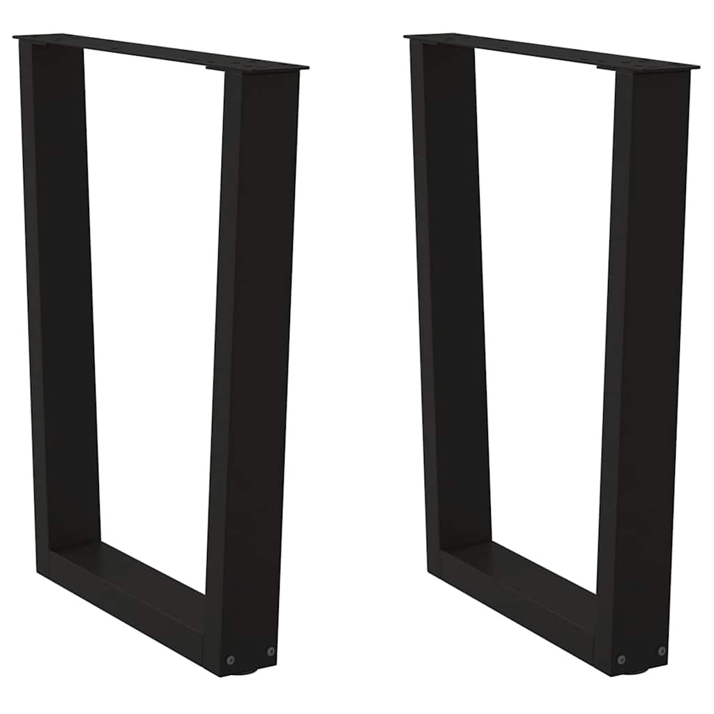 Vidaxl eettafelpoten 2 st v-vormig 70x(72-73,3) cm staal zwart