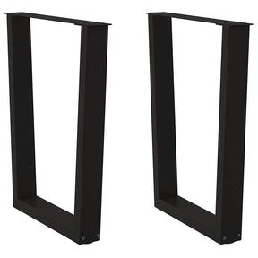 Vidaxl eettafelpoten 2 st v-vormig 70x(72-73,3) cm staal zwart