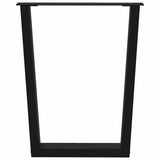 Vidaxl eettafelpoten 2 st v-vormig 70x(72-73,3) cm staal zwart