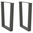Vidaxl eettafelpoten 2 st v-vormig 70x(72-73,3) cm staal antraciet