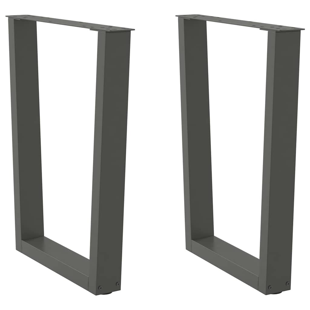 Vidaxl eettafelpoten 2 st v-vormig 70x(72-73,3) cm staal antraciet