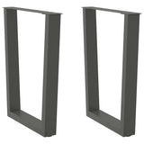 Vidaxl eettafelpoten 2 st v-vormig 70x(72-73,3) cm staal antraciet
