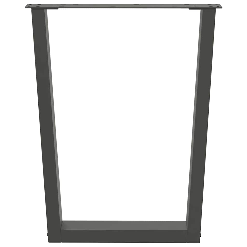 Vidaxl eettafelpoten 2 st v-vormig 70x(72-73,3) cm staal antraciet