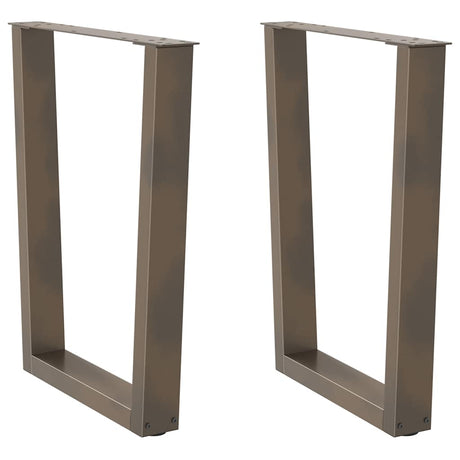 Vidaxl eettafelpoten 2 st v-vormig 70x(72-73,3) cm staal naturel