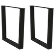Vidaxl eettafelpoten 2 st v-vormig 80x(72-73,3) cm staal zwart