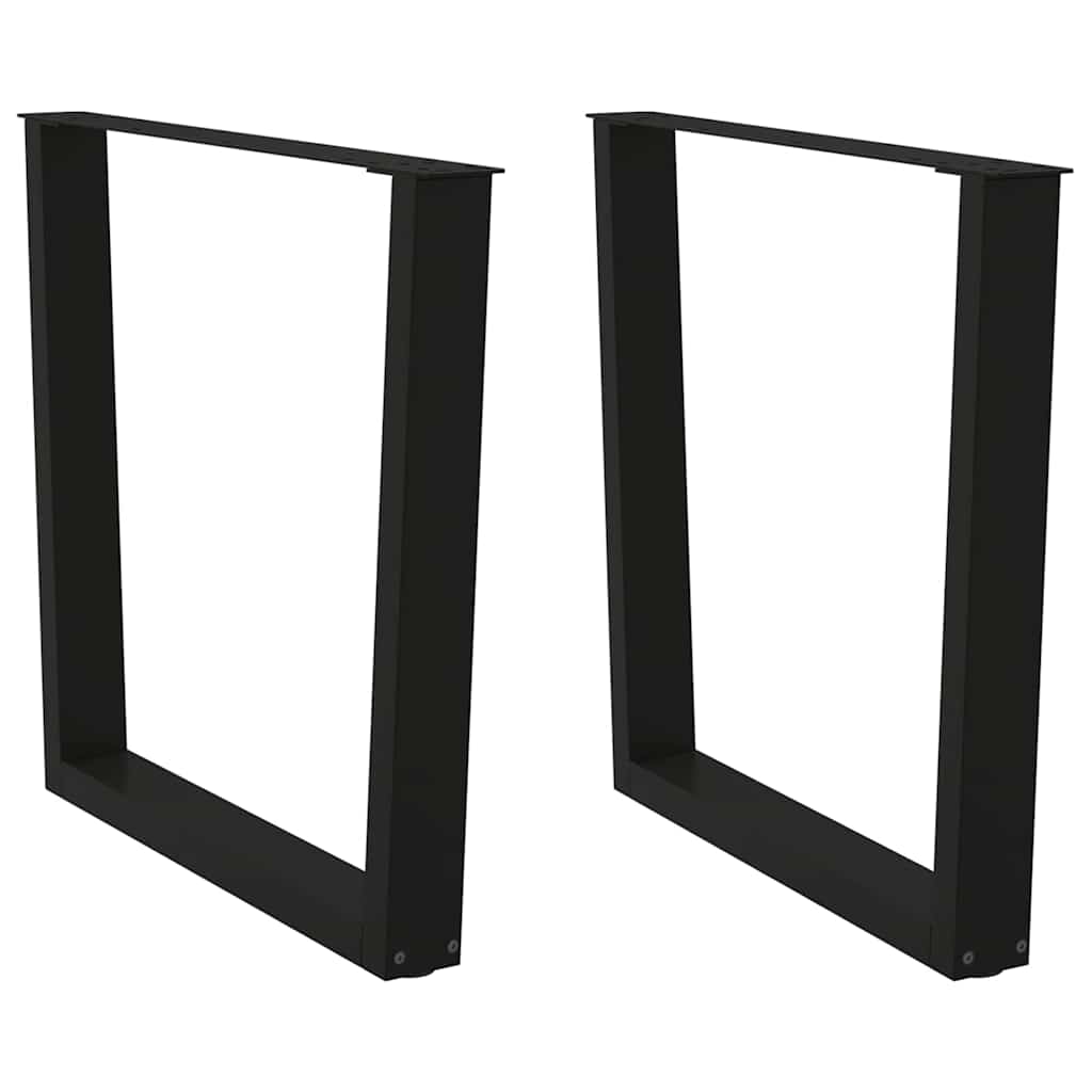 Vidaxl eettafelpoten 2 st v-vormig 80x(72-73,3) cm staal zwart